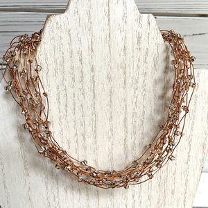 Gorgeous Copper Wire and Bead Necklace